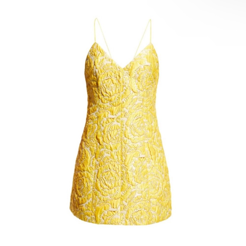 Alice + Olivia Tayla Structured Lantern Jacquard Mini Dress